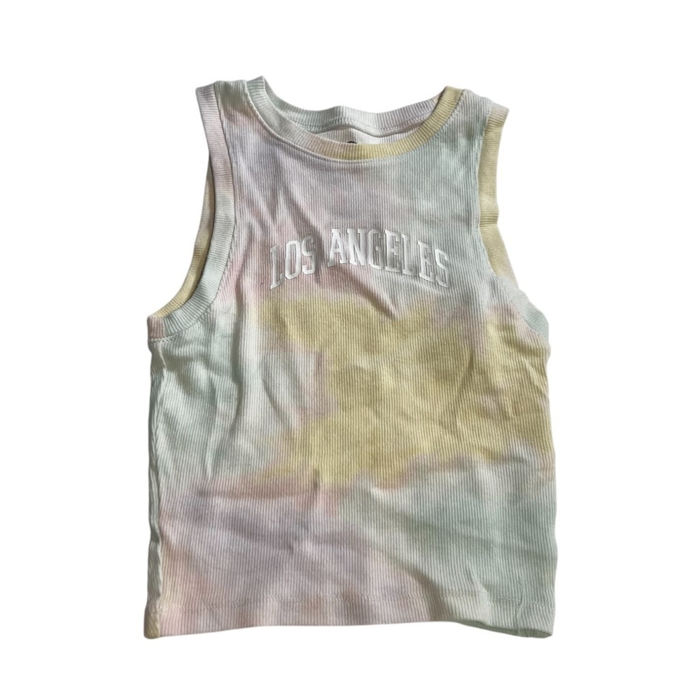 Hollister Tie-Dye Tank Top Ribbed “LOS ANGELES” Size XXS